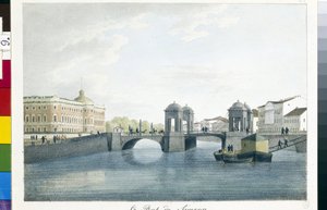 Vue du pont de Simeon à Saint Petersbourg - Andrei Yefimovich Martynov