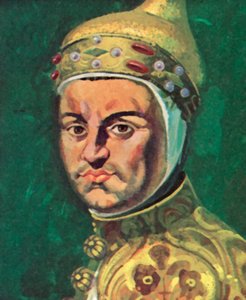 Enrico Dandolo, le doge de Venise (lithographie couleur)