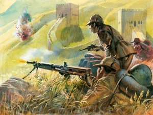 Combattre le long de la Grande Muraille de Chine