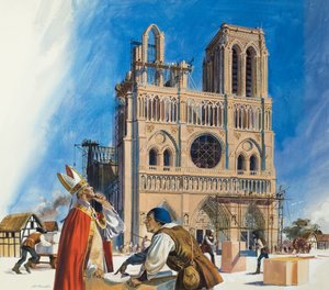 Notre Dame (gouache on paper)