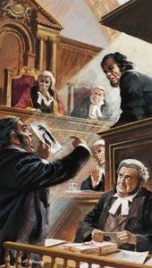 Scène au tribunal