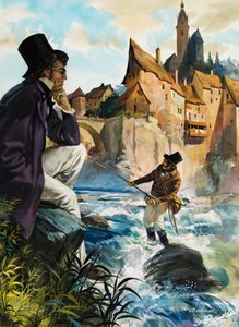 La truite de Schubert (gouache sur papier)