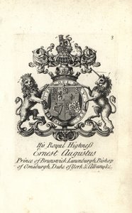 Blason et armoiries de SAR Ernest Auguste, Prince de Brunswick Lunebourg, Évêque d