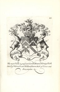 Blason et armoiries de Lord Edward Henry Rich, 7e Comte de Warwick et de Hollande, Baron Rich de Leeze et Kensington - Andrew Johnston