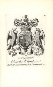 Armoiries et blason du très honorable Charles Mordaunt, 3e comte de Peterborough et 1er comte de Monmouth - Andrew Johnston