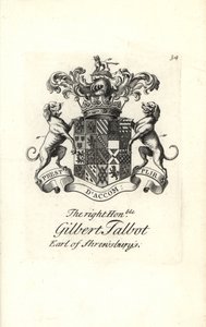 Blason et armoiries du très honorable Gilbert Talbot - Andrew Johnston
