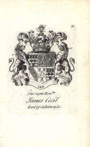 Blason et armoiries du très honorable James Cecil, 5e Comte de Salisbury - Andrew Johnston