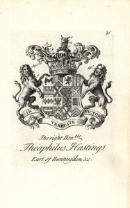 Blason et armoiries du très honorable Theophilus Hastings, 9e comte de Huntingdon - Andrew Johnston