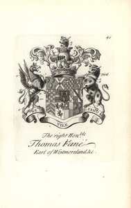 Armoiries et blason du très honorable Thomas Fane, 8e comte de Westmoreland - Andrew Johnston