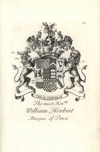 Armoiries et blason du très honorable William Herbert, 2e marquis de Powis - Andrew Johnston