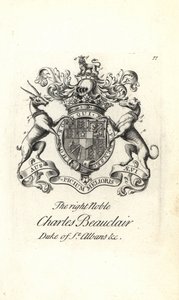 Blason et crête du très noble Charles Beauclerk - Andrew Johnston