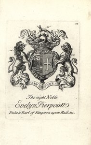 Blason et armoiries du très noble Evelyn Pierpoint, duc et comte de Kingston upon Hull - Andrew Johnston