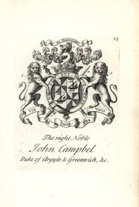 Armoiries et blason du très noble John Campbell, 2ème duc d