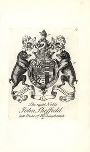 Armoiries et blason du très noble John Sheffield - Andrew Johnston