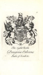 Blason et crête du très noble Peregrine Osborne, 2e Duc de Leeds - Andrew Johnston