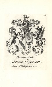 Armoiries et blason du très noble Scroop Egerton - Andrew Johnston