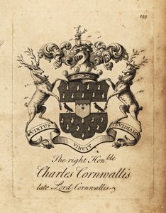 Blason du très honorable Charles Cornwallis, Lord Cornwallis, 4e baron Cornwallis - Andrew Johnston