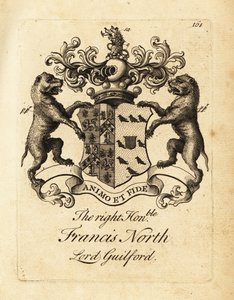 Blason du très honorable Francis North, Lord Guilford, 2e baron Guilford - Andrew Johnston