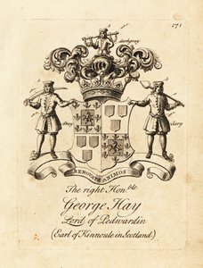 Blason du très honorable George Hay, Lord de Penwardian, 8e comte de Kinnoule en Écosse - Andrew Johnston