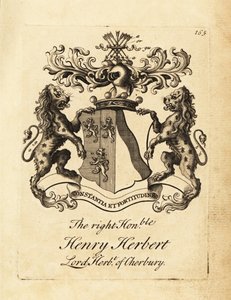 Blason du très honorable Henry Herbert, Lord Herbert de Cherbury, Baron Herbert de Cherbury (ou Chirbury) - Andrew Johnston