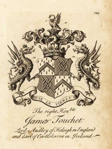 Blason du très honorable James Touchet, Lord Audley de Heleigh en Angleterre, 6e comte de Castlehaven en Irlande, décédé en 1740 - Andrew Johnston