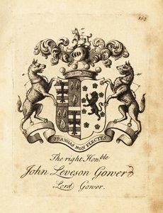Blason du très honorable John Leveson Gower, Lord Gower - Andrew Johnston