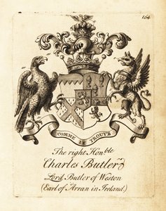 Blason du très honorable lieutenant-général Charles Butler - Andrew Johnston
