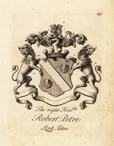 Blason du très honorable Robert Petre, Lord Petre, 8e baron Petre - Andrew Johnston