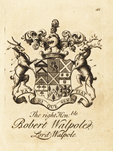 Blason du très honorable Robert Walpole, Lord Walpole, 2e comte d