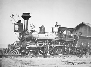 Locomotive numéro 23 à la station Wyoming près de la rivière Little Laramie, Wyoming - Andrew Joseph Russell
