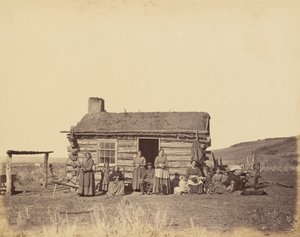 Planche 48. Famille mormone, vallée du Grand Lac Salé, 1869 (photo) - Andrew Joseph Russell