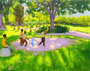 Pratique de cricket, Jardins botaniques, Dominique, Grenadines, Antilles - Andrew Macara