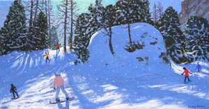 Rock City, Val Gardena, Italie, 2020 (huile sur toile) - Andrew Macara