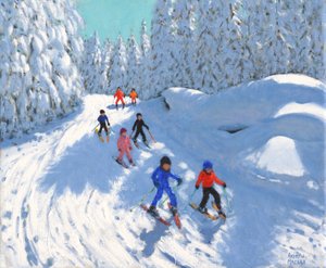 Descente de la piste, Courchevel