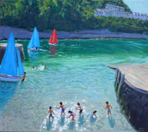 Lancer de pierres, Looe, Cornouailles, 2018 - Andrew Macara