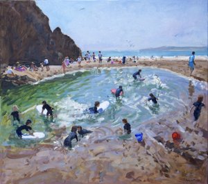 Jeunes surfeurs, Tenby, 2016 - Andrew Macara