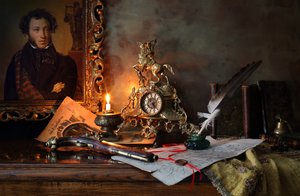 Bureau littéraire à la lueur des bougies