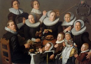 Portrait du peintre Andries van Bochoven et de sa famille, 1629 - Andries van Bochoven
