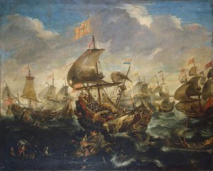 La bataille de Haarlemmermeer le 26 mai 1573 - Andries van Eertvelt
