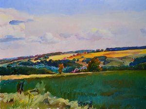 Paysage de champs vallonnés - Andrii Kutsachenko