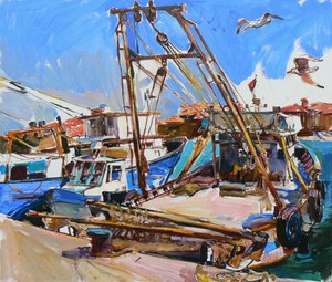 Un port de pêche animé - Andrii Kutsachenko