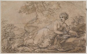 Une poétesse, peut-être Sappho - Angelica Kauffmann