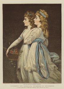 Elizabeth et Georgiana, duchesses de Devonshire (chromolithographie) - Angelica Kauffmann