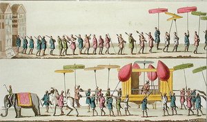 Procession du roi de Birmanie, illustration de 