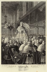 Sa Sainteté le Pape Léon XIII dans la Chapelle Sixtine à l