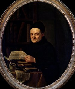 Portrait de Giovanni Battista Martini (Padre Martini) (1706-1784). Peinture d
