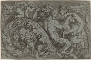 Panneau décoratif avec figures mythologiques