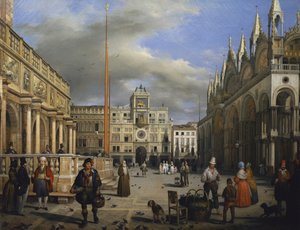 La Piazza San Marco - Angelo Inganni