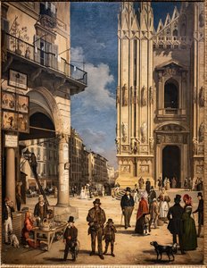 Vue du Duomo avec le Coperto de Figini