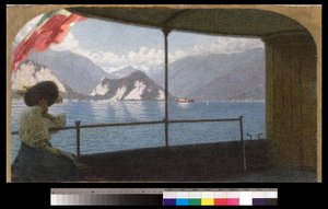 Un bateau sur le lac Majeur, 1915
